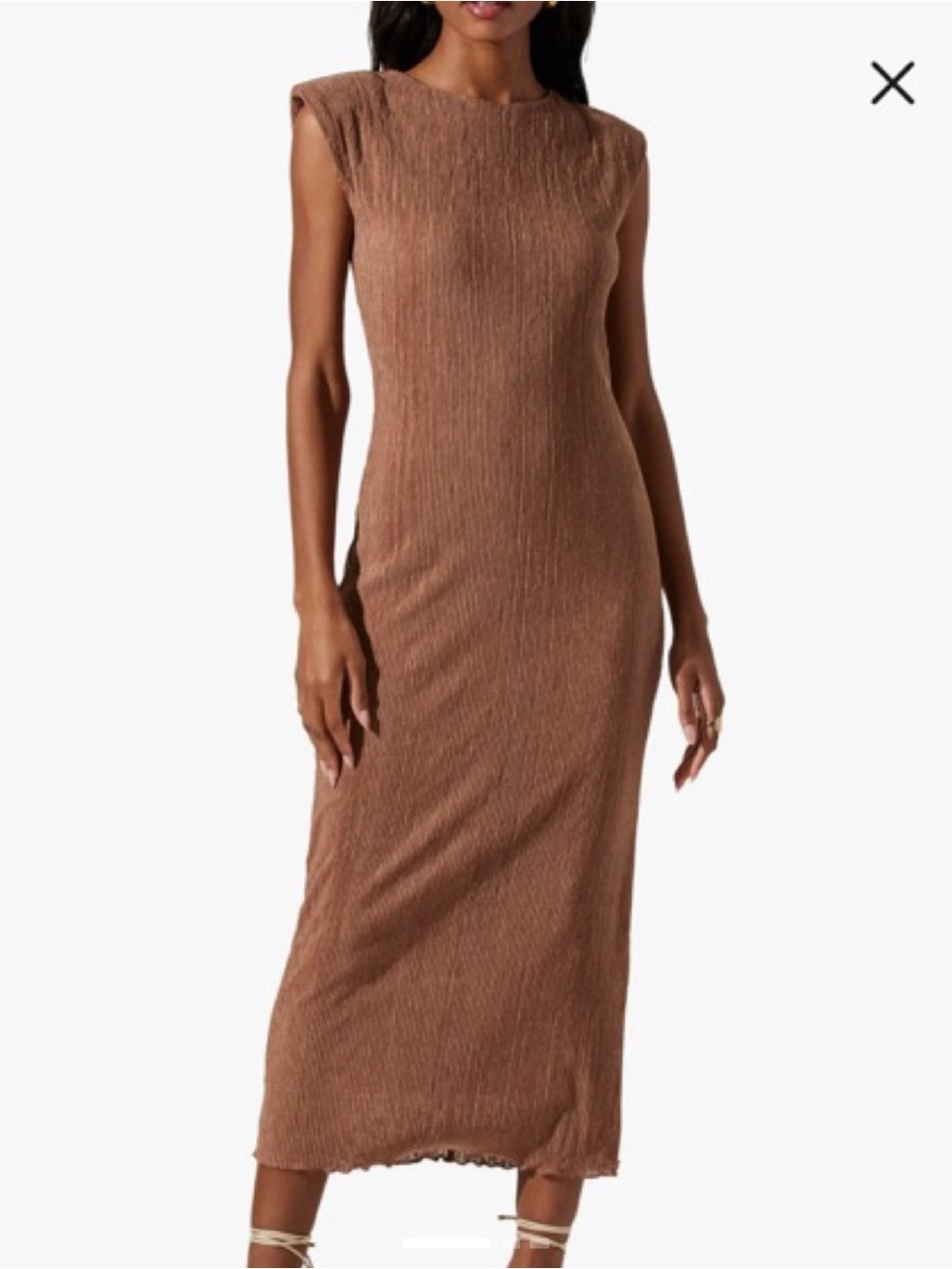 ASTR the Label Sleeveless Cinnamon Midi Dress Stretch Minimalist XS